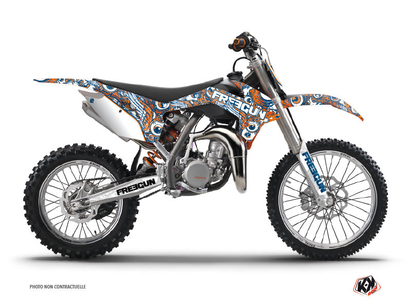 KTM 85 SX Dirt Bike Freegun Eyed Graphic Kit Orange - 2003-2005 –