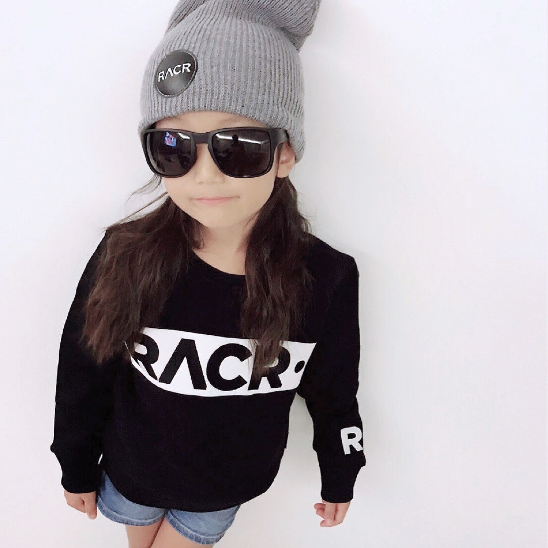 KIDS SWEATER RACR BLACK SIZE 146 + 164