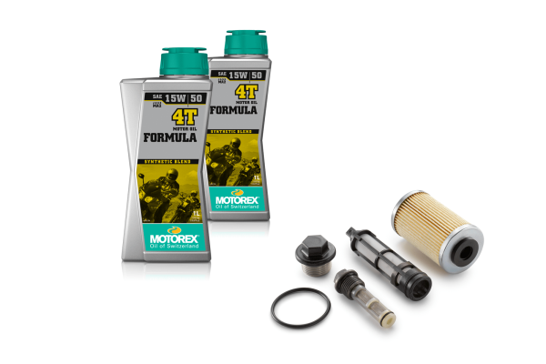 Oil filter kit + oil 250/390 Duke / RC / 390 Adventure / 401 Svartpilen Vitpilen -2023