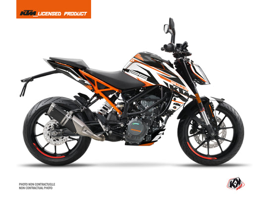 KTM Duke 125 Street Bike Arkade Graphic Kit Orange White