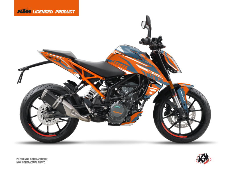 KTM Duke 125 Street Bike Arkade Graphic Kit Orange Blue