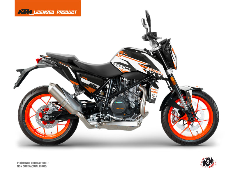 KTM Duke 690 R Street Bike Arkade Graphic Kit Orange White