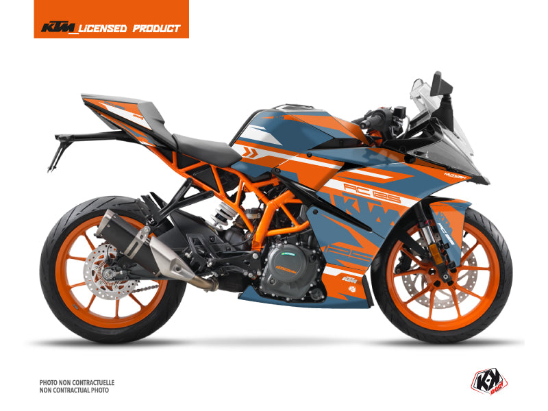 KTM 125 RC Street Bike Arkade Graphic Kit Orange Blue