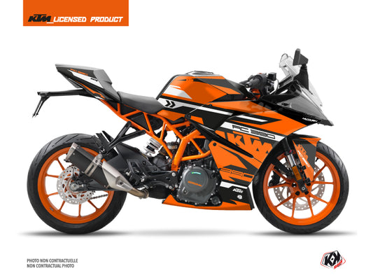 KTM 390 RC Street Bike Arkade Graphic Kit Black Orange