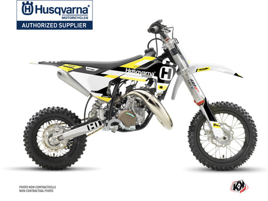 Husqvarna TC 50 Dirt Bike Block Graphic Kit Black Yellow