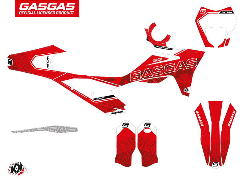 GASGAS ECF Dirt Bike Border Graphic Kit Red