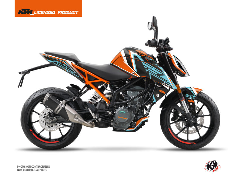 KTM Duke 390 Street Bike Crux Graphic Kit Orange Blue