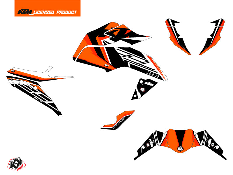 KTM Duke 390 Street Bike Crux Graphic Kit Orange