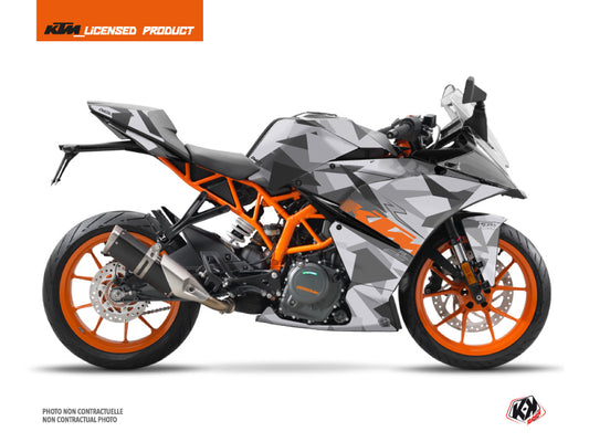 KTM 125 RC Street Bike Delta Graphic Kit Grey Orange