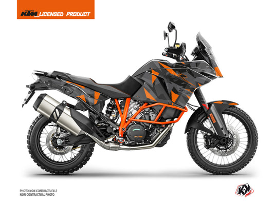 KTM 1090 Adventure R Street Bike Delta Graphic Kit Black Orange