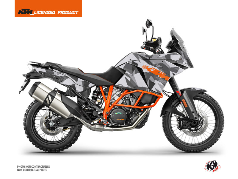 KTM 1190 Adventure R Street Bike Delta Graphic Kit Grey Orange