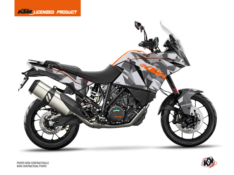 KTM 1190 Adventure Street Bike Delta Graphic Kit Grey Orange