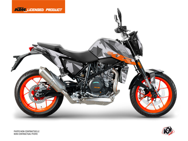 KTM Duke 690 R Street Bike Delta Graphic Kit Grey Orange