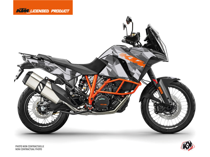 KTM 1290 Super Adventure R Street Bike Delta Graphic Kit Grey Orange