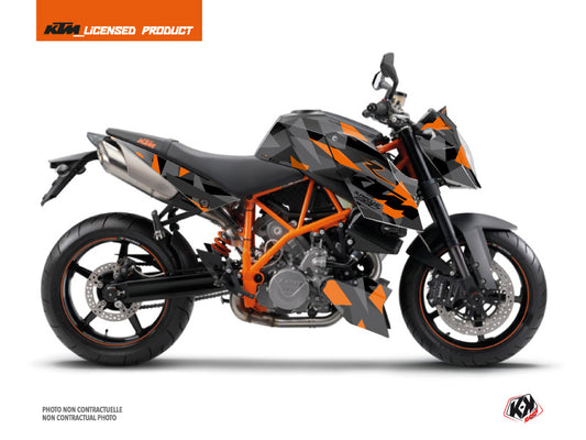 KTM Super Duke 990 Street Bike Delta Graphic Kit Black Orange