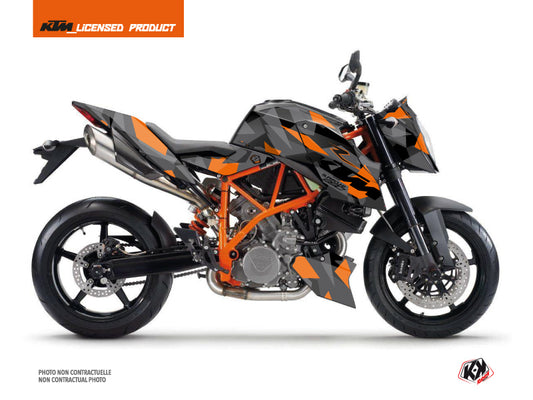 KTM Super Duke 990 R Street Bike Delta Graphic Kit Black Orange 