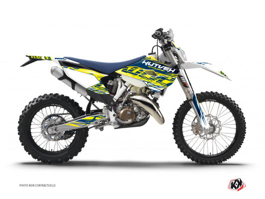 Husqvarna 300 TE Dirt Bike Eraser Graphic Kit Yellow Blue