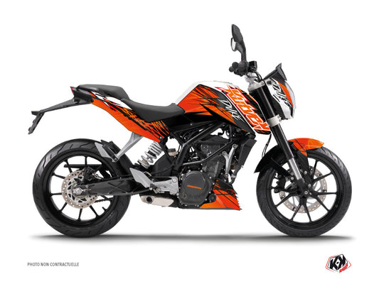 KTM Duke 125 Street Bike Eraser Graphic Kit Orange Black