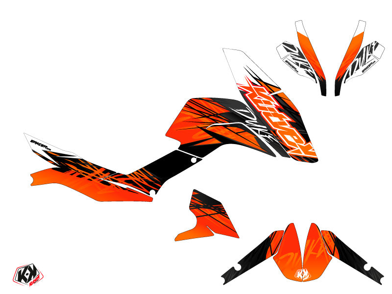 KTM Duke 125 Street Bike Eraser Graphic Kit Orange Black