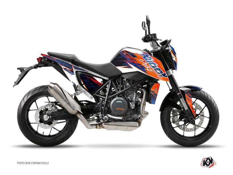 KTM Duke 690 Street Bike Eraser Graphic Kit Blue Orange