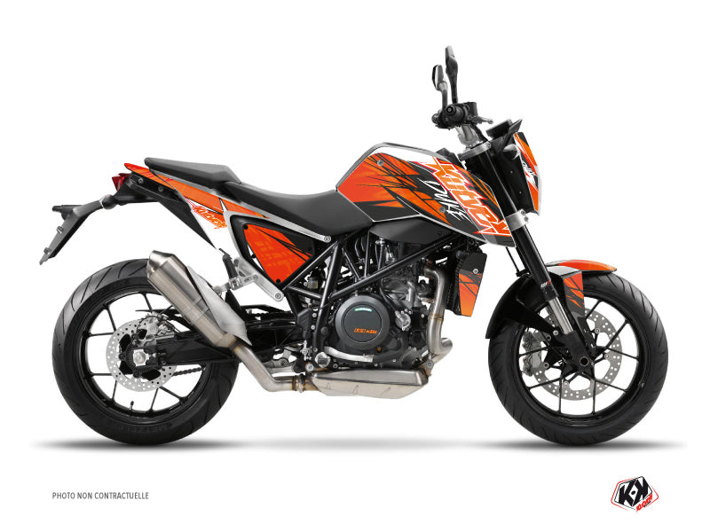 KTM Duke 690 R Street Bike Eraser Graphic Kit Orange Black