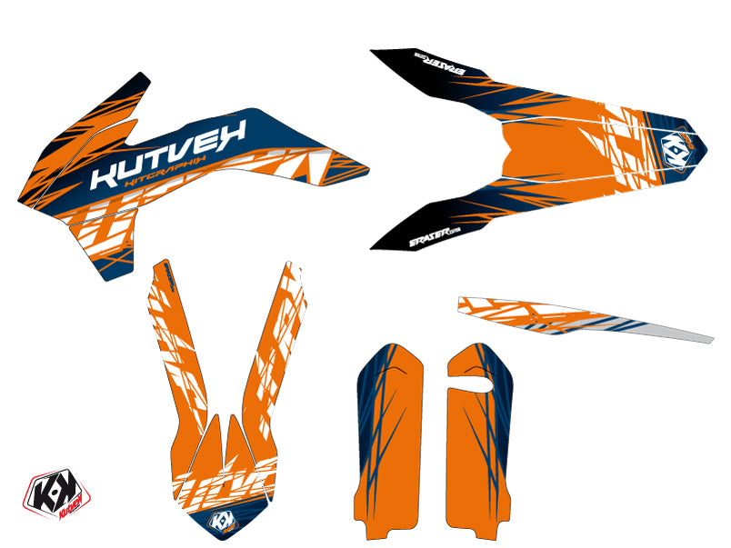 KTM EXC-EXCF Dirt Bike Eraser Graphic Kit Blue Orange