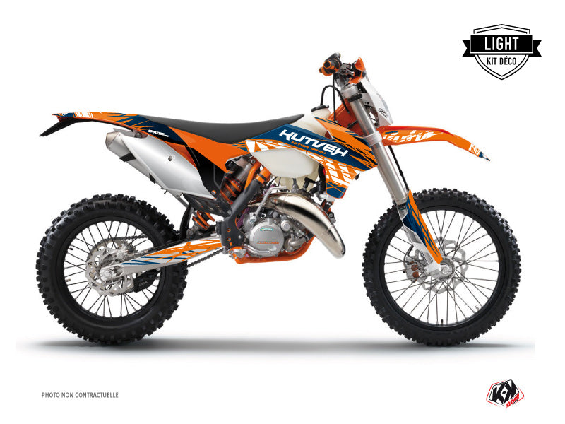 KTM EXC-EXCF Dirt Bike Eraser Graphic Kit Blue Orange LIGHT - Light versie