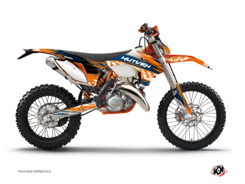 KTM EXC-EXCF Dirt Bike Eraser Graphic Kit Blue Orange