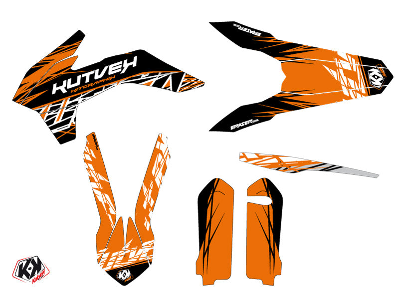 KTM EXC-EXCF Dirt Bike Eraser Graphic Kit Orange Black