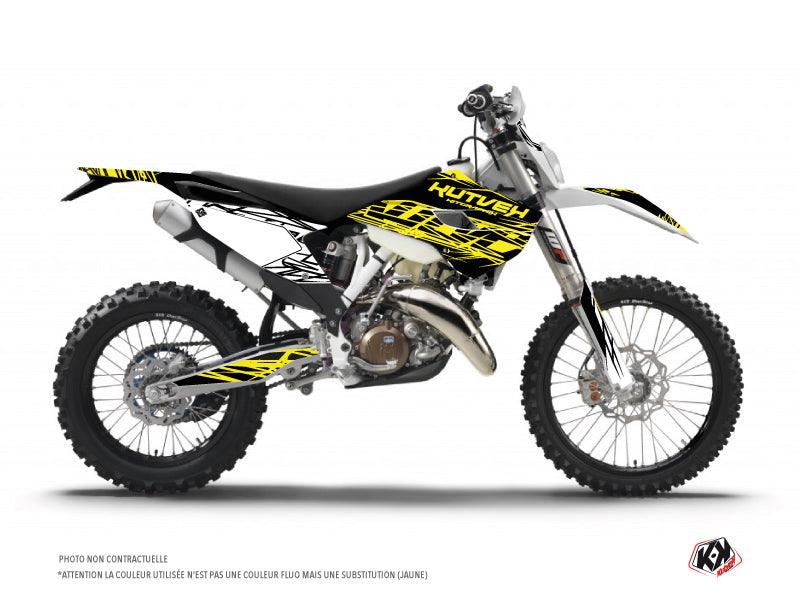 Husqvarna 300 TE Dirt Bike Eraser Fluo Graphic Kit Yellow