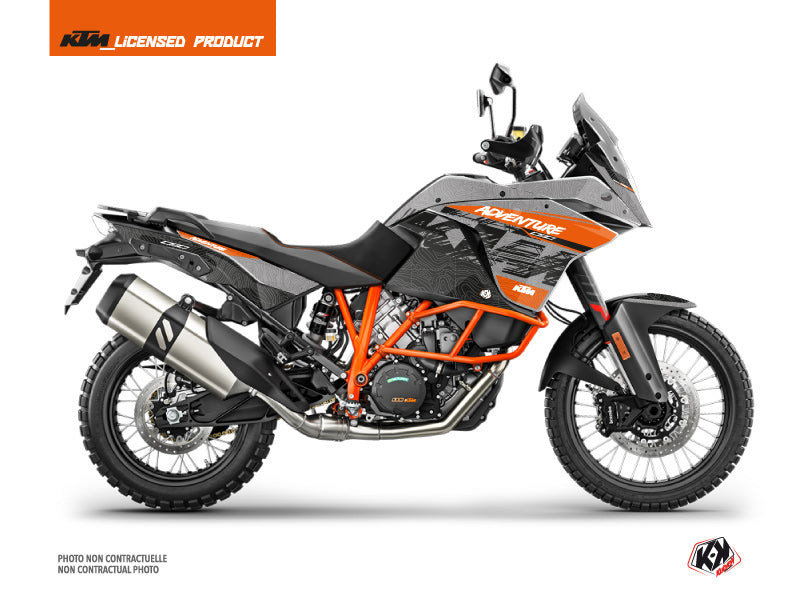 KTM 1090 Adventure R Street Bike Gear Graphic Kit Grey Orange