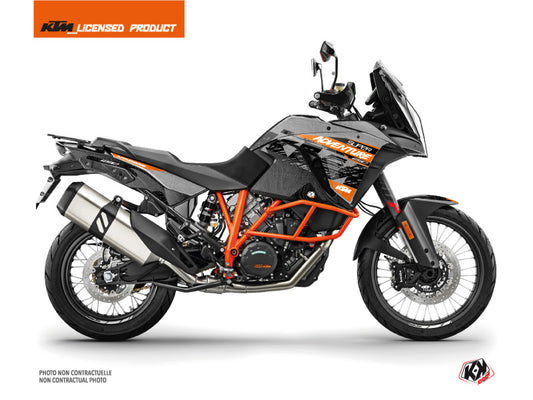 KTM 1290 Super Adventure R Street Bike Gear Graphic Kit Grey Orange