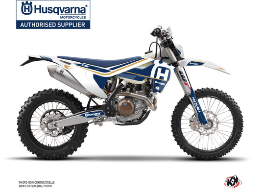 Husqvarna 125 TE Dirt Bike Heritage Graphic Kit White