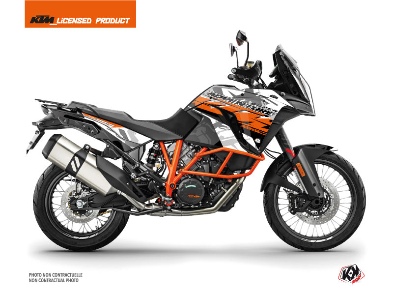 KTM 1290 Super Adventure R Street Bike Kombat Graphic Kit Grey Orange