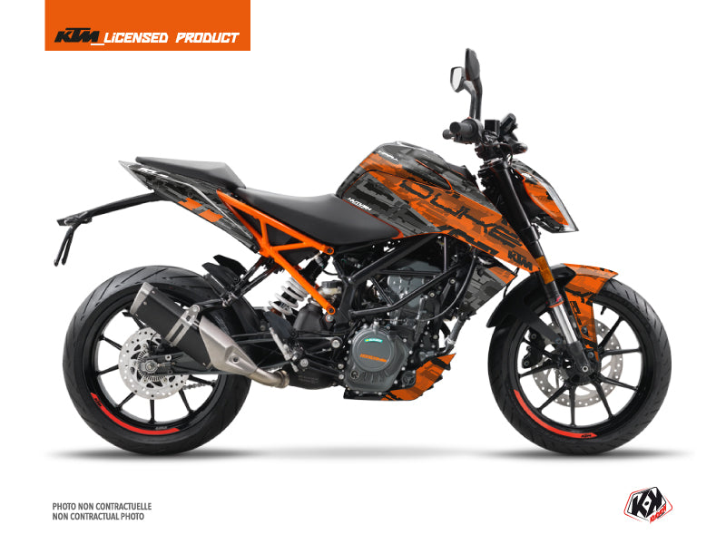 KTM Duke 125 Street Bike Krav Graphic Kit Orange Black