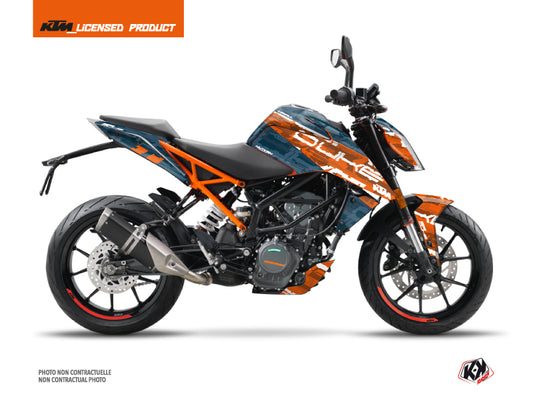 KTM Duke 690 Street Bike Krav Graphic Kit Orange Blue