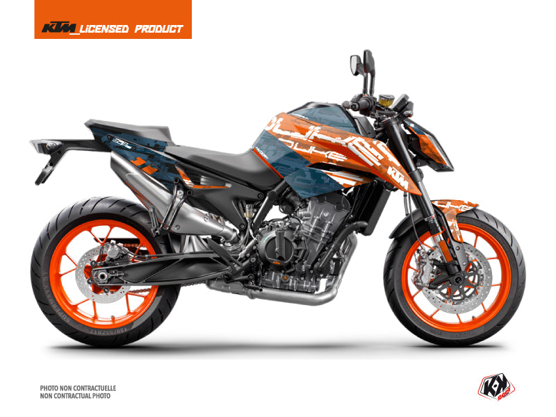 KTM Duke 790 Street Bike Krav Graphic Kit Orange Blue