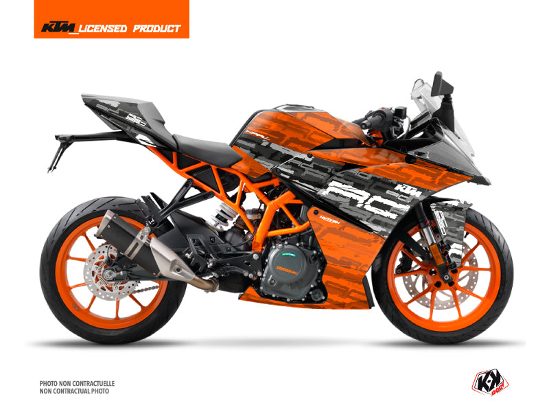 KTM 390 RC Street Bike Krav Graphic Kit Black Orange