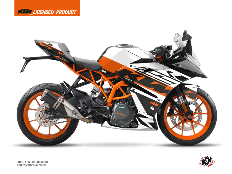 KTM 125 RC Street Bike Mass Graphic Kit Orange