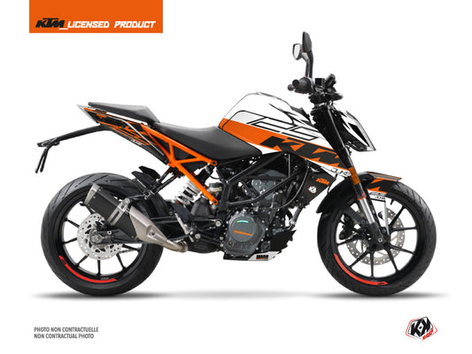 KTM Duke 125 Street Bike Mass Graphic Kit Orange