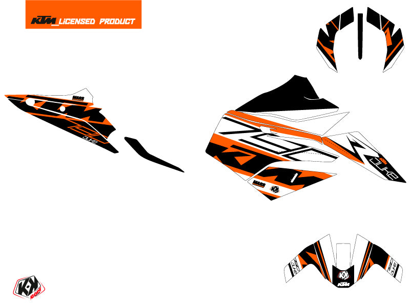 KTM Duke 790 Street Bike Mass Graphic Kit Orange