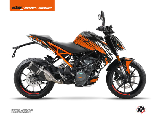 KTM Duke 390 Street Bike Perform Graphic Kit Orange Black