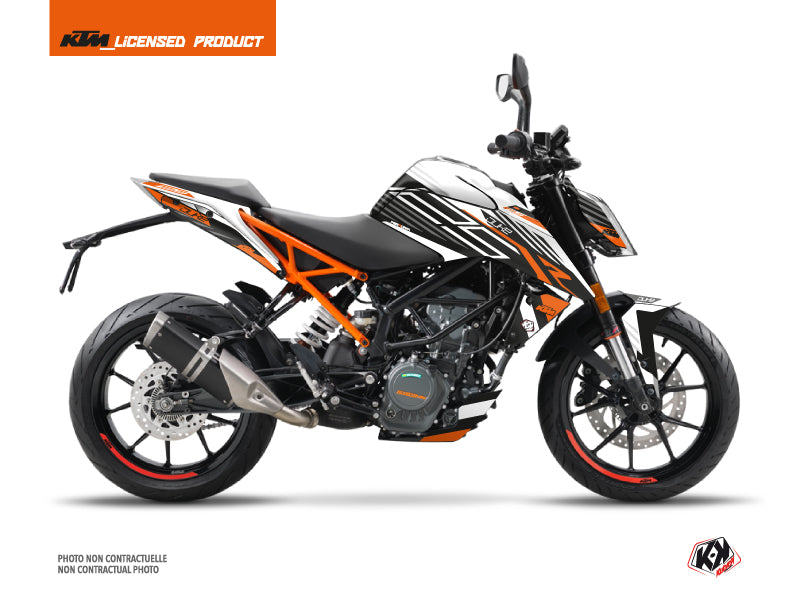 KTM Duke 125 Street Bike Perform Graphic Kit Black White