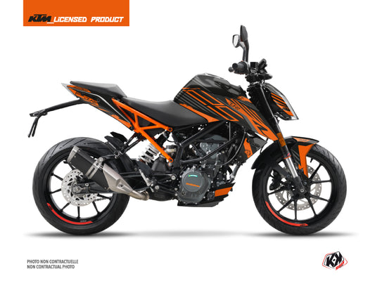 KTM Duke 125 Street Bike Perform Graphic Kit Black Orange