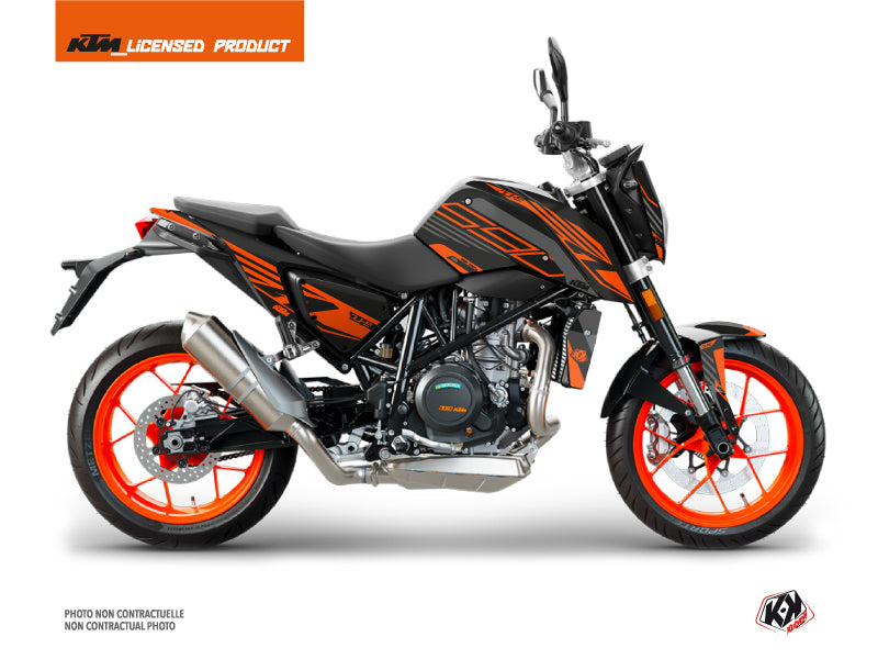 KTM Duke 690 Street Bike Perform Graphic Kit Black Orange