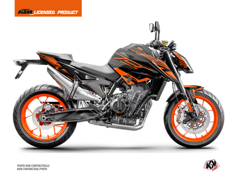 KTM Duke 790 Street Bike Perform Graphic Kit Black Orange