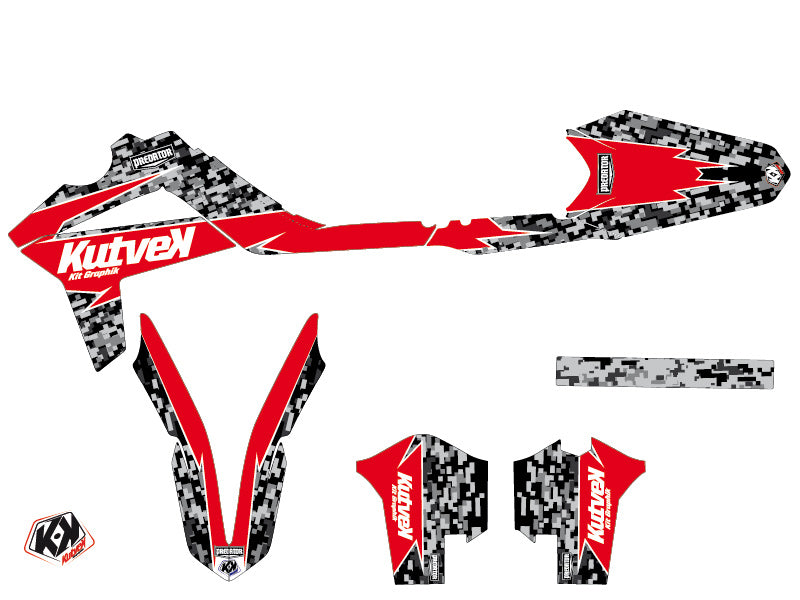 GASGAS 250 ECF Dirt Bike Predator Graphic Kit Black Red