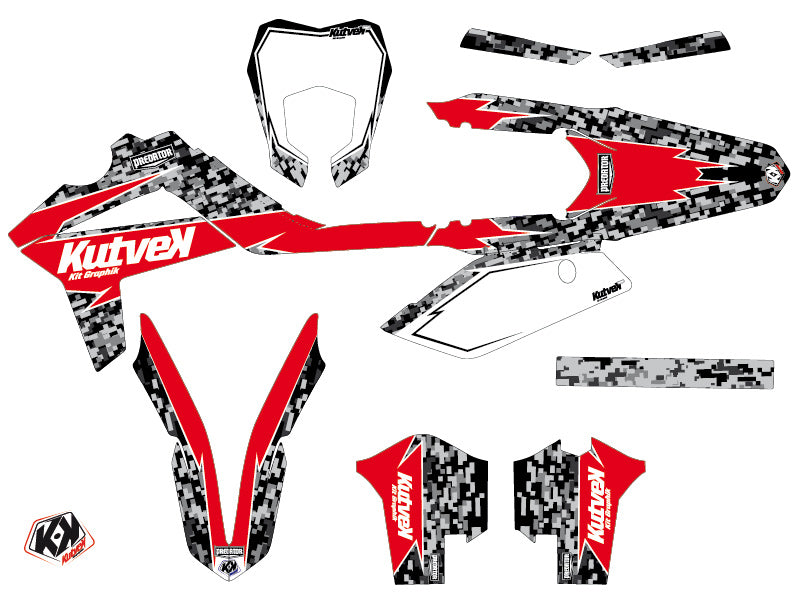 GASGAS 250 ECF Dirt Bike Predator Graphic Kit Black Red