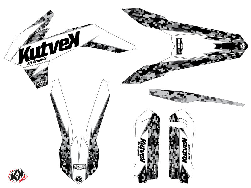 KTM EXC-EXCF Dirt Bike Predator Graphic Kit White