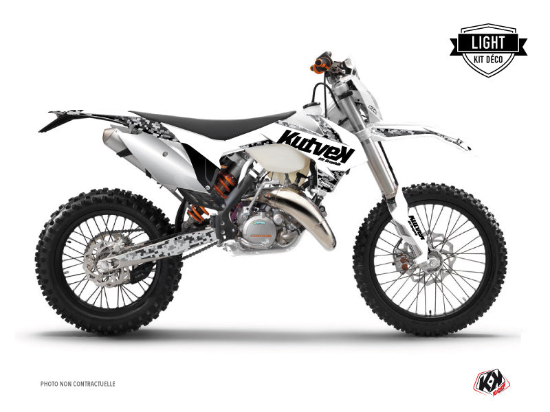 KTM EXC-EXCF Dirt Bike Predator Graphic Kit White LIGHT - Light versie